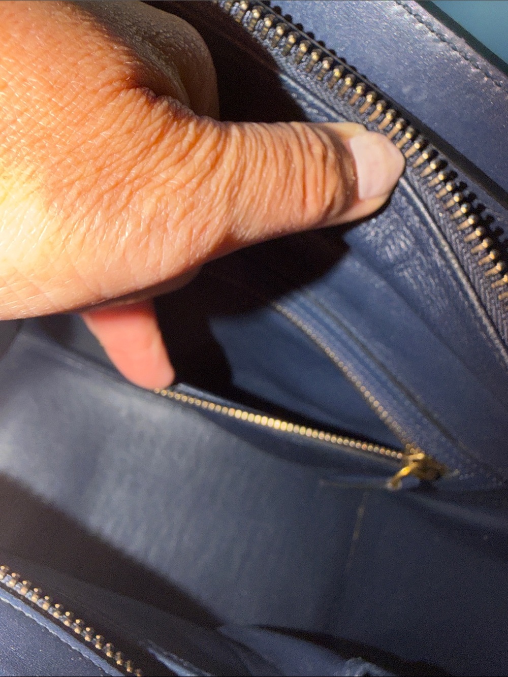 CELINE Black/Brown/Blue Leather Tote - Picture 10 of 11